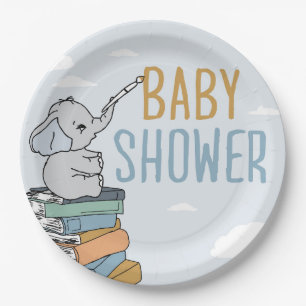 Assiettes En Carton Eléphant Dessiner Quelque Chose Baby shower Elépha