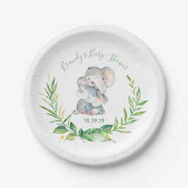 Assiettes En Carton Elephant Zoo Jungle Animaux Baby shower