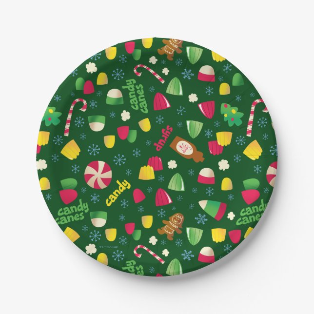 Assiettes En Carton Elf le Motif Candy de cinéma (Devant)