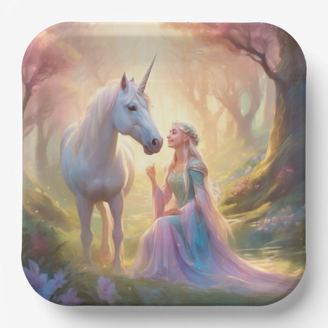 Assiettes En Carton Elf Princess (Recto)