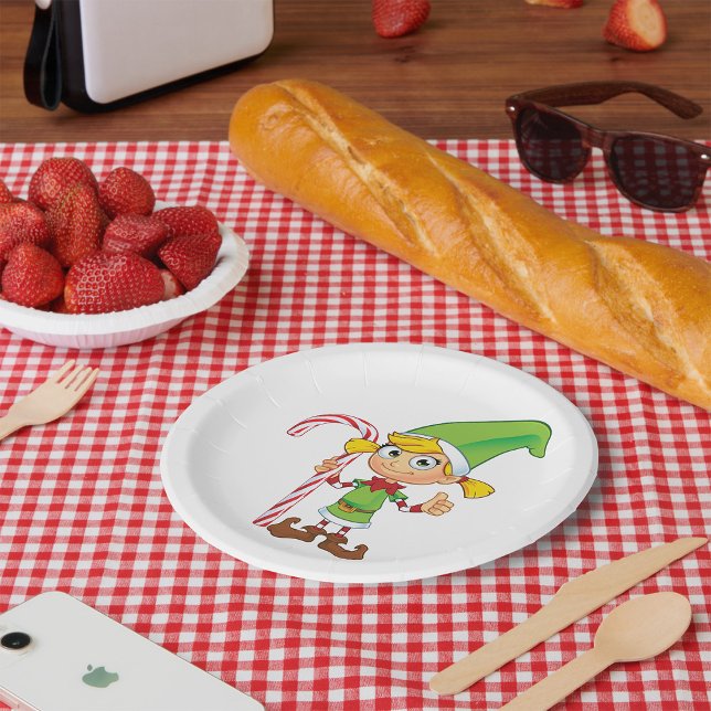 Assiettes En Carton Elfe fille avec Sucre de canne (Créateur téléchargé)