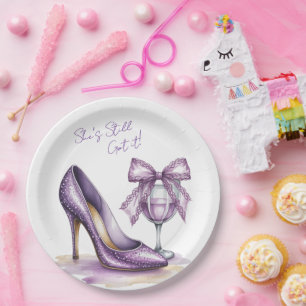 Assiettes En Carton Elle a toujours ça Fête d'anniversaire chaussures 
