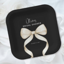 Assiettes En Carton Elle noue la Fête des mariées du noeud