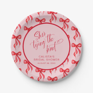 Assiettes En Carton Elle noue la Fête des mariées personnalisée
