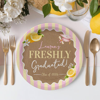 Assiettes En Carton Elle vient d'être diplômée Fête de fin d'études au