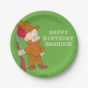 Assiettes En Carton ELMER FUDD™ Avec Un Arme À Arme