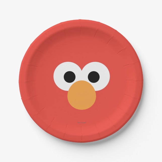 Assiettes En Carton Elmo Big Face (Devant)