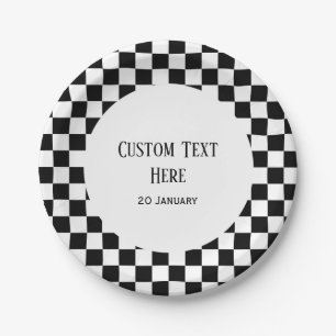 Assiettes En Carton Emballant des plats de partie, emballage Checkered