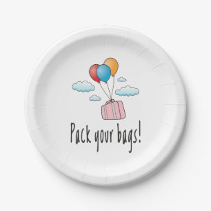 Assiettes En Carton Emballez vos sacs et partons en vacances