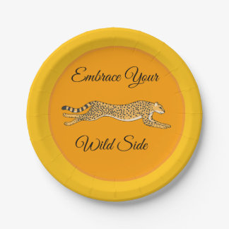 Assiettes En Carton Embrace Running Cheetah Paper Plates