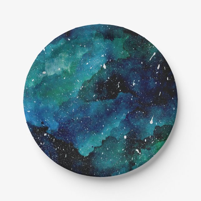 Assiettes En Carton Emerald Galaxy (Devant)