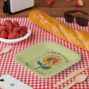 Assiettes En Carton En septembre nous portons de l'or pour la sensibil