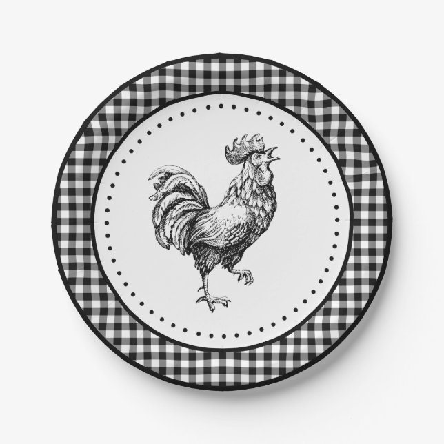 Assiettes En Carton En vichy (Devant)