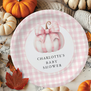 Assiettes En Carton En vichy Pink petit Citrouille