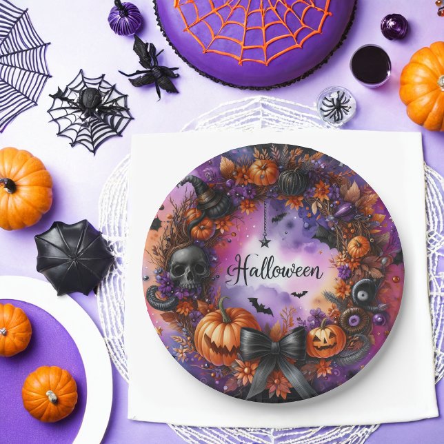 Assiettes En Carton Enchanter des plaques de papier de gala d'Hallowee (Créateur téléchargé)