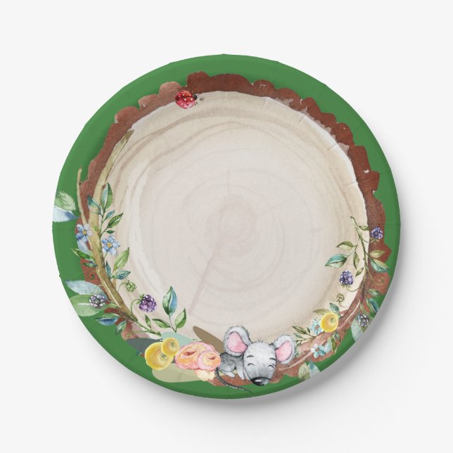 Assiettes En Carton Enfant de Woodland (Devant)