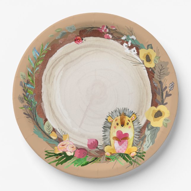 Assiettes En Carton Enfant de Woodland (Devant)