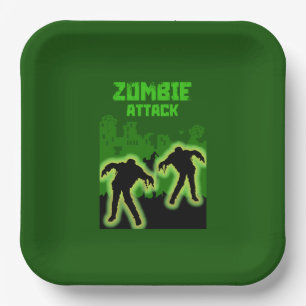 Assiettes En Carton Enfants Zombie Apocalypse