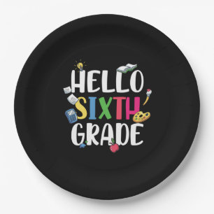 Assiettes En Carton Enseignant de 6e année Bonjour 6e année