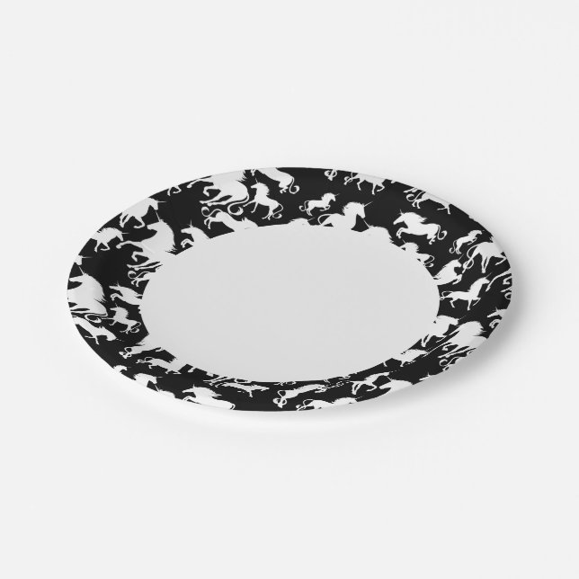 Assiettes En Carton ensemble de licornes (Angle)
