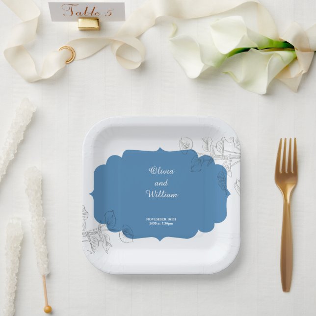 Assiettes En Carton Ensemble pour toujours (Mariage)