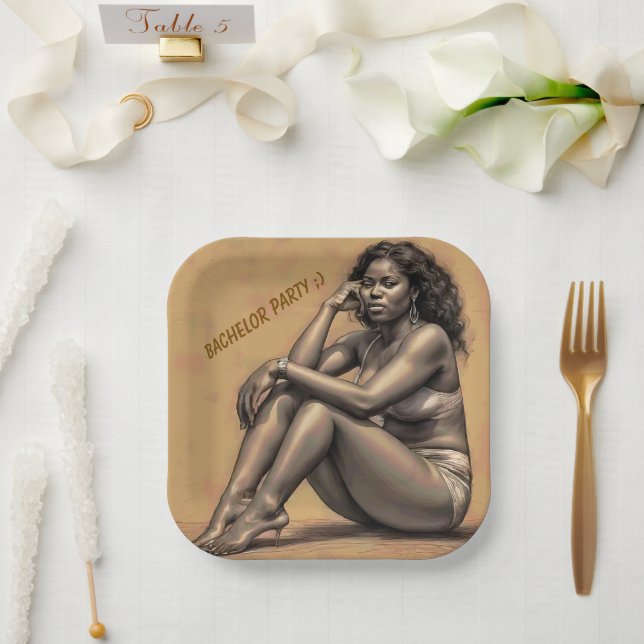 ASSIETTES EN CARTON ENTERREMENT DE GARÇON (Mariage)