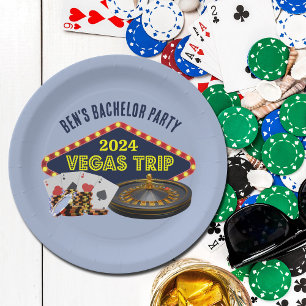 Assiettes En Carton Enterrement de vie de garçon personnalisable Voyag