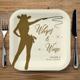 Assiettes En Carton Enterrement de vie de jeune fille Cowgirl Whips &