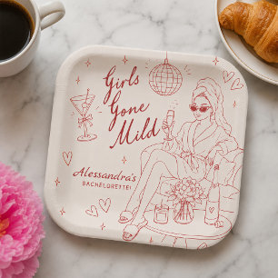 Assiettes En Carton Enterrement de vie de jeune fille Girls Gone Mild