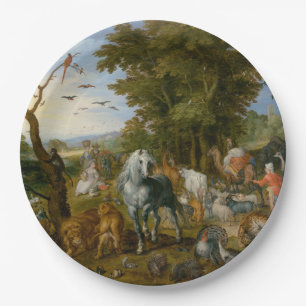 Assiettes En Carton Entrée des animaux dans l'arche de Noé (Brueghel)