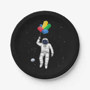 Assiettes En Carton Entrepreneur principal astronaute, Blocs de constr