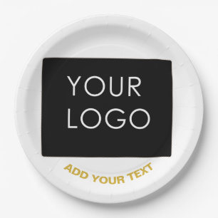 Assiettes En Carton Entreprise personnalisable Ajouter un logo Blanc m