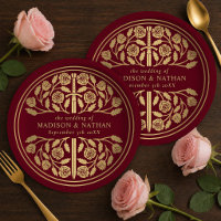 Épée médiévale royale rouge or mariage
