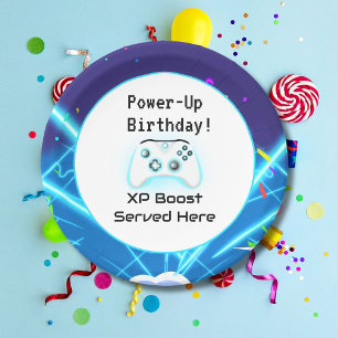 Assiettes En Carton Epic Gamer Happy Birthday Critical Hit!