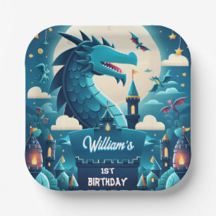 Assiettes En Carton Epic mignon Enfants Hero Garçons Filles Dragon 1er