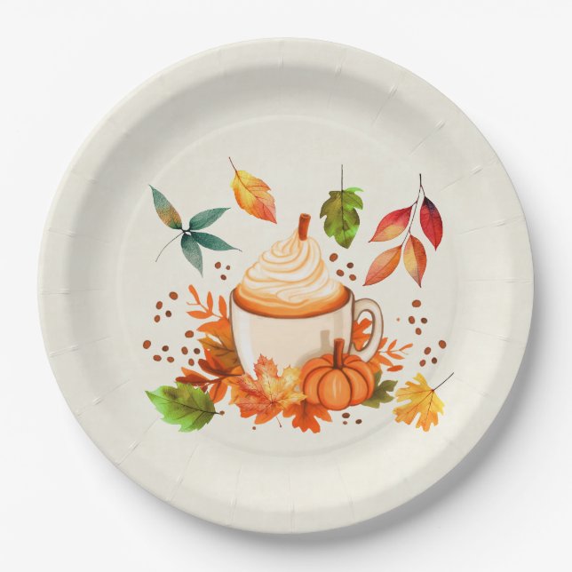 Assiettes En Carton Épice d'automne (Devant)