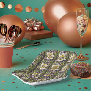 Assiettes En Carton Époque victorienne Bonne année Plaques papier