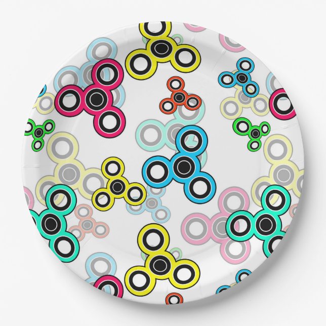 Assiettes En Carton Épouses multicolores (Devant)
