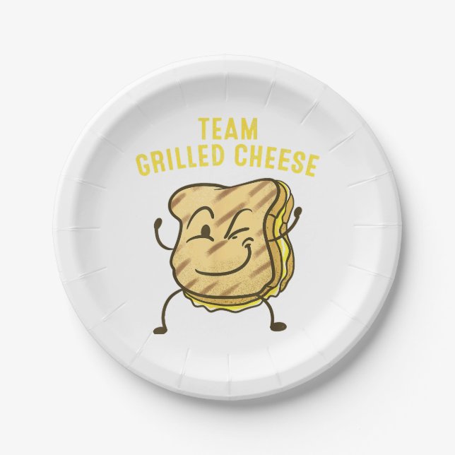 Assiettes En Carton Équipe cool Fromage Grillé Cadeau Drôle Squad Toas (Devant)