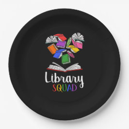 Assiettes En Carton Équipe de bibliothèque I