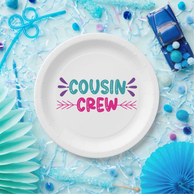 Assiettes En Carton Équipe de Cute Cousin (Fête)