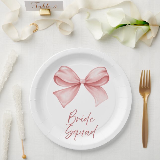 Assiettes En Carton Équipe de mariées (Mariage)
