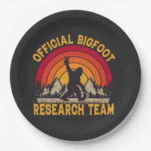 Assiettes En Carton Équipe de recherche originale de Bigfoot