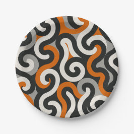 Assiettes En Carton Équipe Orange (personnaliser)