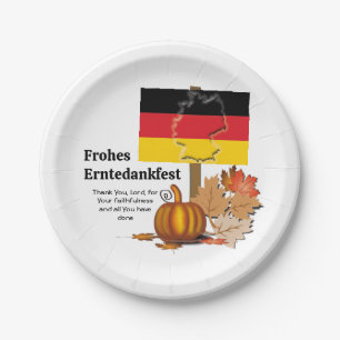 Assiettes En Carton Erntedankfest   Allemand THANKSGIVING