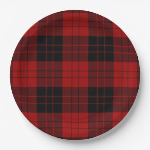 Assiettes En Carton Erskine (Paton) Tartan Scottish Plaid Motif