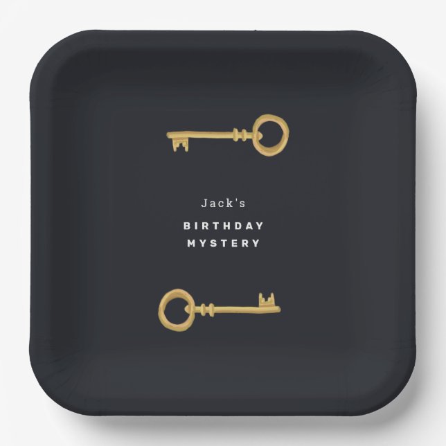 Assiettes En Carton Escape Room Party (Recto)