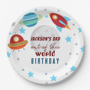 Assiettes En Carton Espace extraterrestre 3e anniversaire