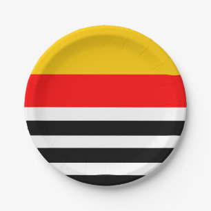 Assiettes En Carton Espagnol Stripe Classic round