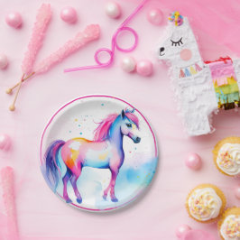 Assiettes En Carton Esprit coloré Poney 2